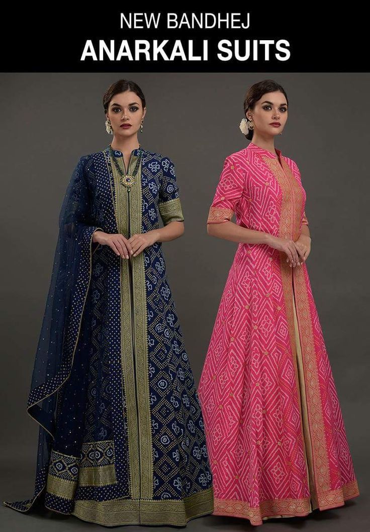 Bandhej anarkali suit Bandhej Gown Designs, Bandhej Anarkali Suits, Bandhni Anarkali Suits, Old Saree Into Dress, Bandhni Suits Design, Bandhini Dress Patterns, Bandhej Suits Design, Bandhni Kurti Designs Latest, Saree Into Dress