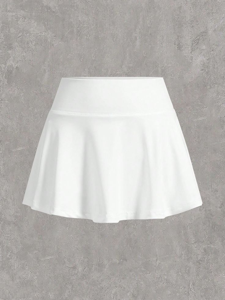 White Knitted Tight Fit Women's Skirt White Casual   Knitted Fabric Plain Flared Medium Stretch  Women Clothing, size features are:Bust: ,Length: ,Sleeve Length: Cuarto Aesthetic, Outfit Cool, Pu Leather Skirt, Pink Pilates, Slim Fit Top, Sports Skirts, Elegant Dresses Long, Knit Tees, Tennis Skirt