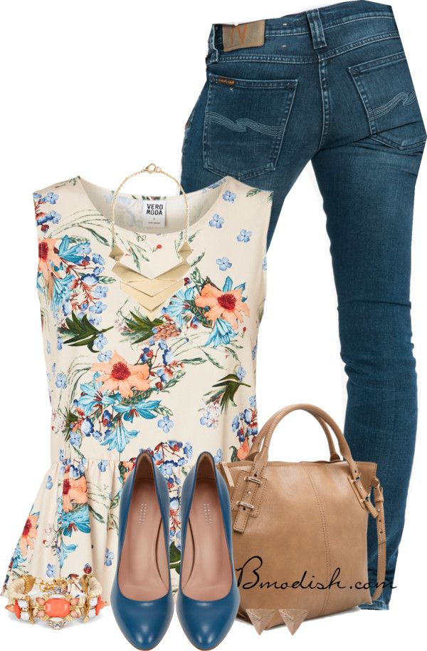 20 Cute Outfit Combinations With Floral Top - Be Modish Tank Top Outfits, Outfit Combinations, Complete Outfits, Cute Outfit, Floral Top, Outfits Casuales, Spring Summer Fashion, Spring Outfits, Casual Style