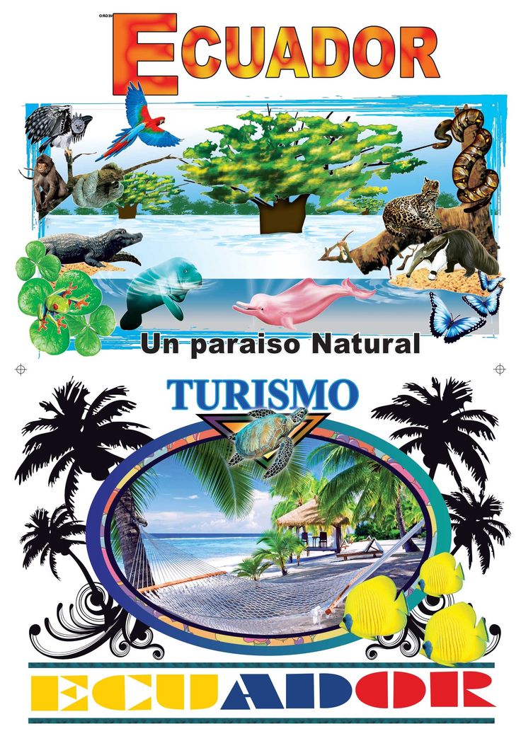 an advertisement for a natural park with pictures of animals, trees and people in the background