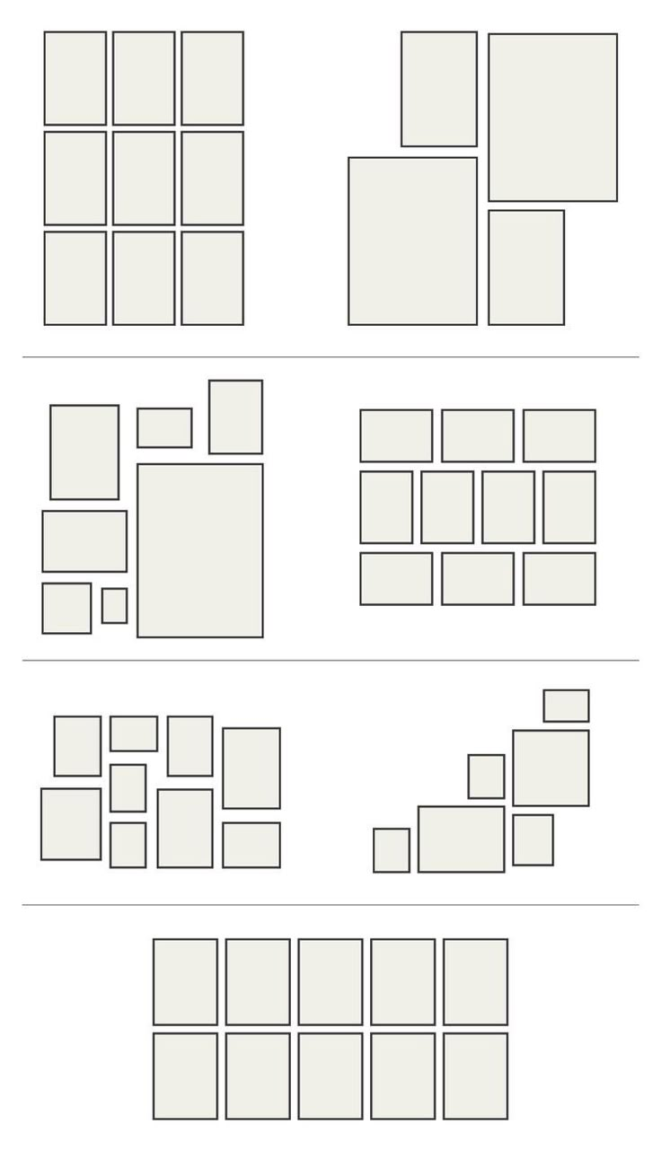 four different types of squares and rectangles are shown in the same image, each with