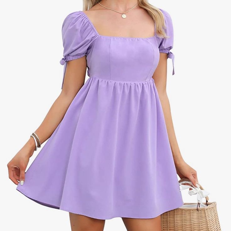 Never Worn Puff Sleeve Purple Mini Dress Rapunzel Halloween, Rapunzel Halloween Costume, Tangled Dress, Disney Princess Halloween Costumes, Womens Summer Dress, Puffy Dresses, Dress Square Neck, Babydoll Mini Dress, Mesh Mini Dress