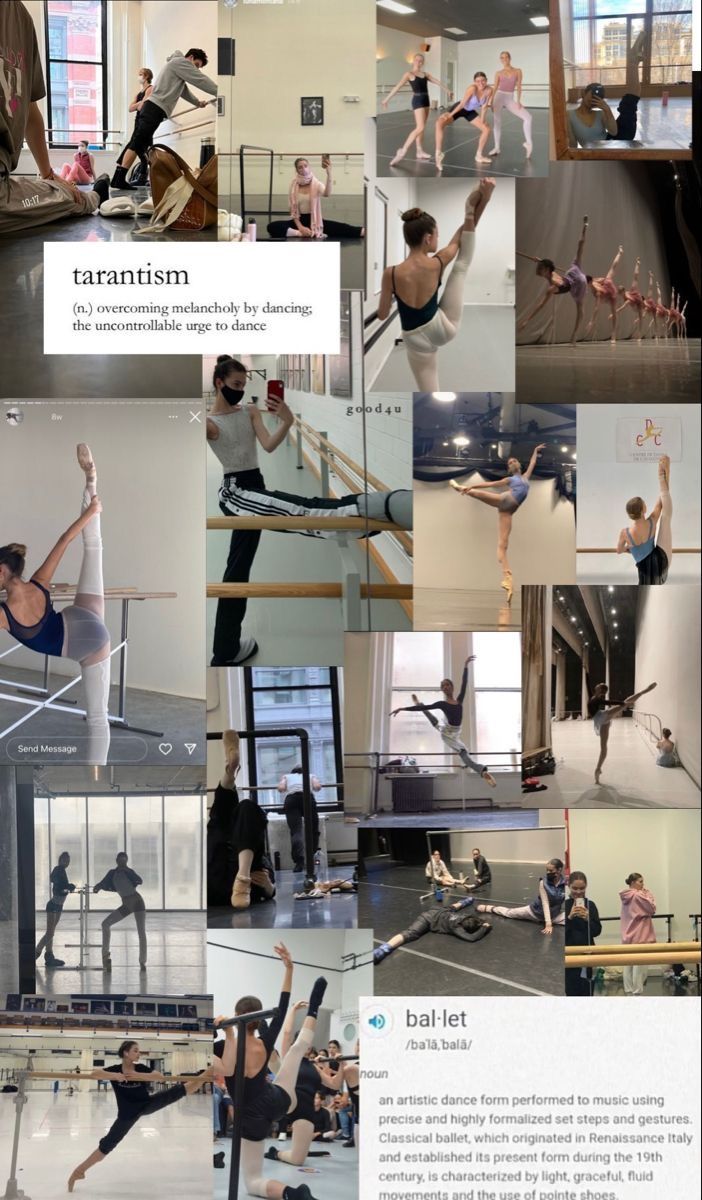 a series of photos showing dancers in various poses and positions, with the words tarantish above them