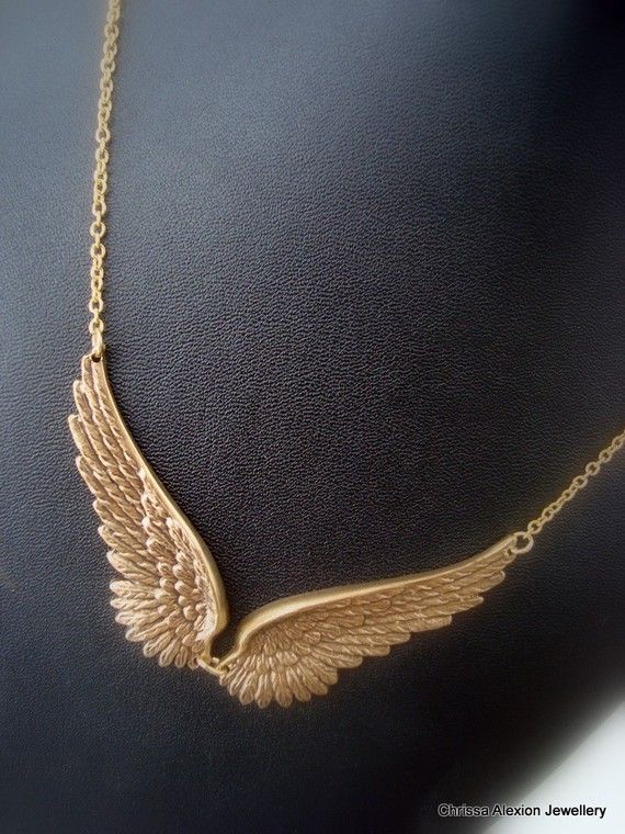 . Angel Wing Necklace Gold, Angel Wings Accessories, Gold Wings Angels, Angel Wing Jewelry, Wingfeather Saga, Angel Woman, Wings Jewelry, Angel Wings Necklace, Angels Wings