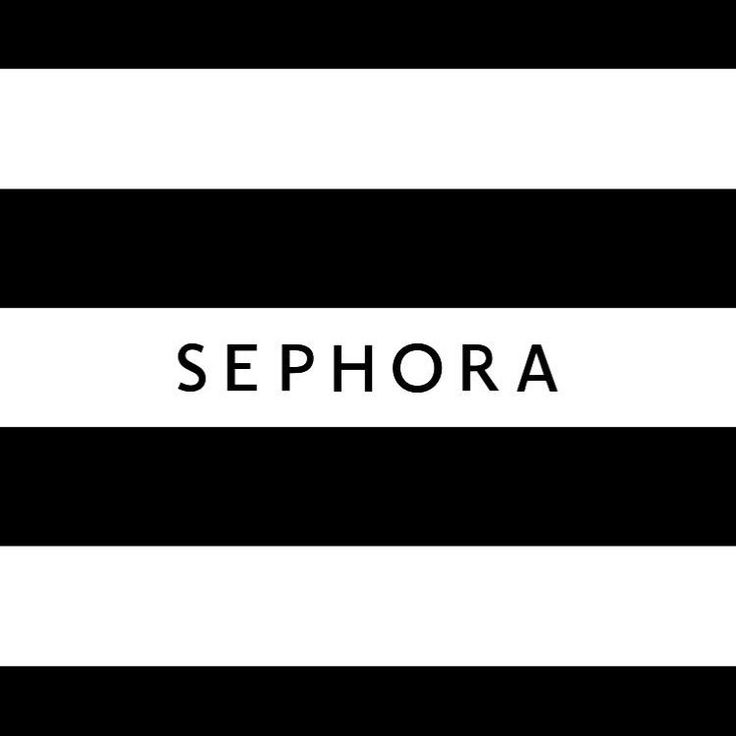 black and white striped wallpaper with the word sephora in bold font on it