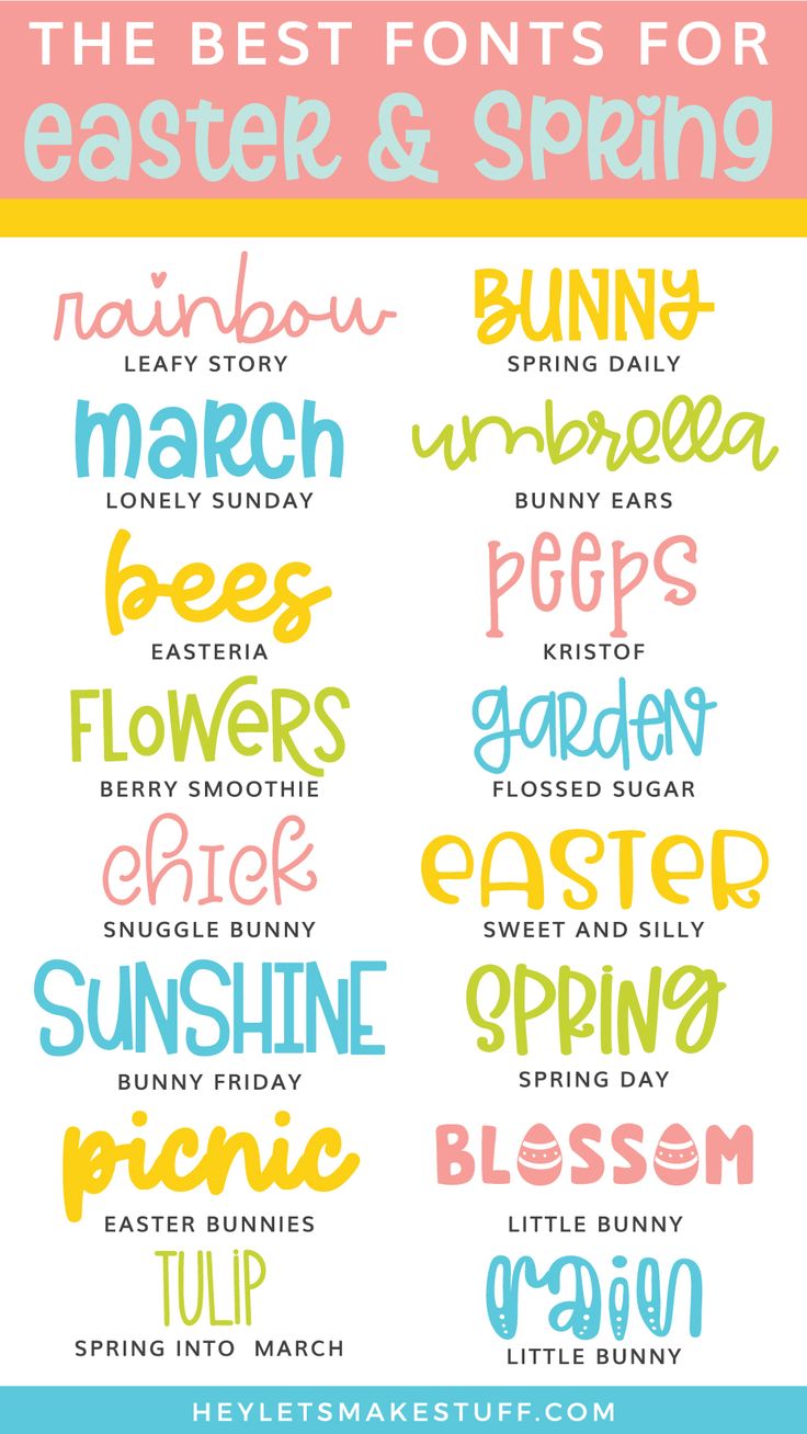 the best font styles for easter and spring