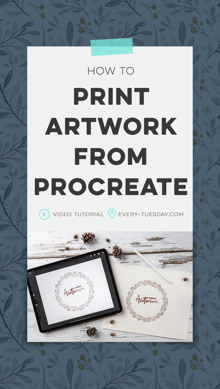 the front cover of how to print art work from procreate with text overlay