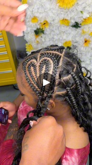 1M views · 4K reactions | I love this hairstyle 💕💕 #hairbraider #feedin #bohobraids #feedins | Braids by Antoinette | Braids by Antoinette · Original audio Heart Braid Styles, Braids With Heart Design, Heart Shaped Braids, Feedins Braids, Heart Braid, Hair Braider, Kids' Braids, Hair Braiding, Heart Hair