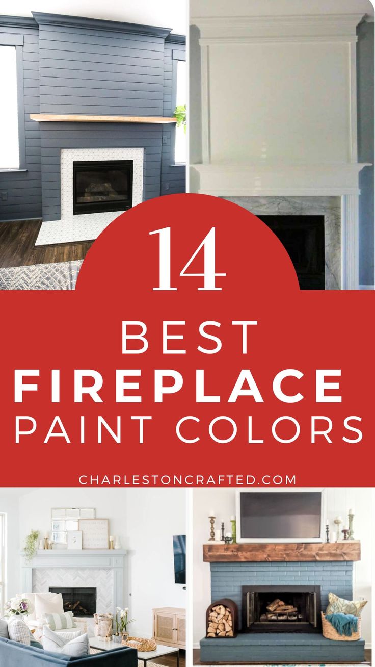 best fireplace paint colors Painted Drywall Fireplace, Fireplace Accent Wall Ideas Paint, What Color Should I Paint My Brick Fireplace, White Fireplace Wall Color, Painted Fireplace Before And After, Painted Fireplaces Wooden, Fireplace Mantle Paint Colors, White Paint For Fireplace, Painting A Fireplace Surround