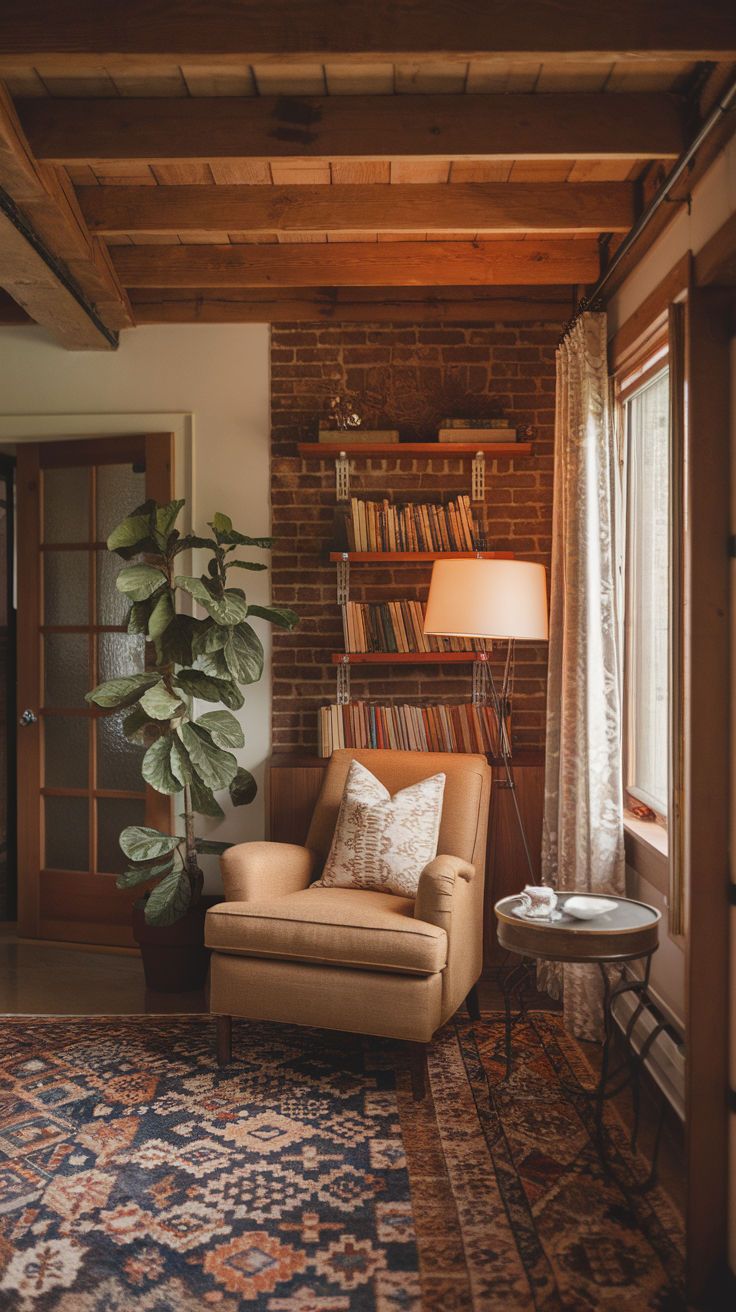 a living room filled with furniture and a rug