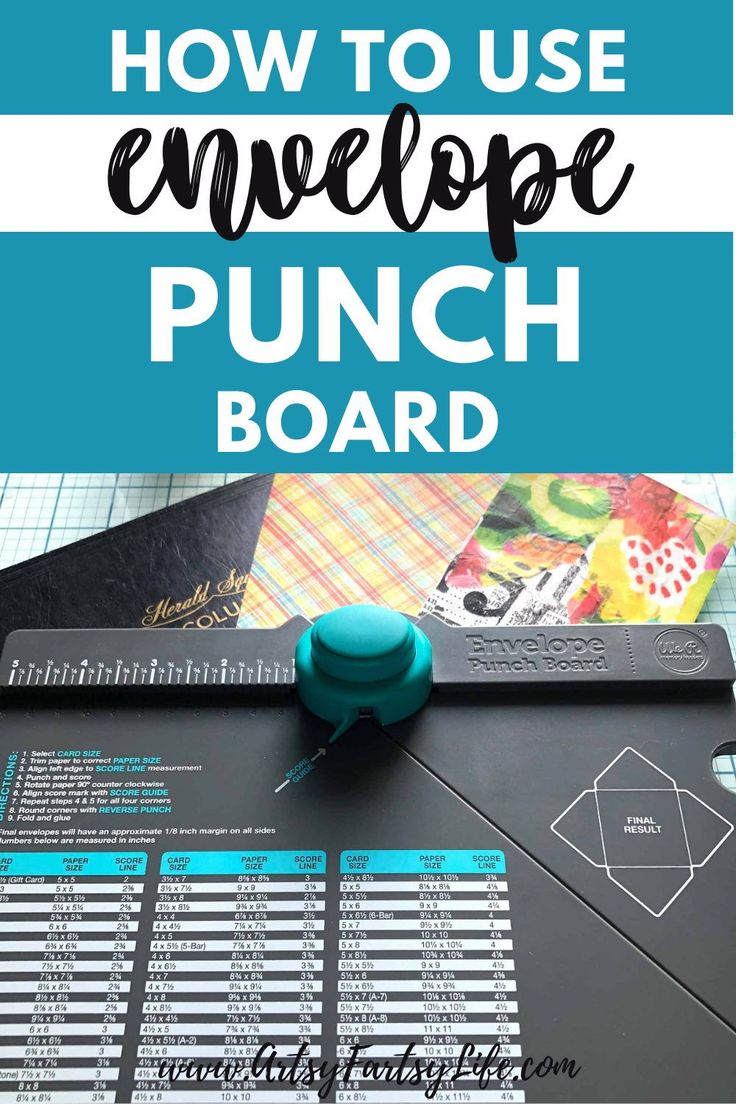 how to use envelope punch board with text overlay that says how to use envelope punch board