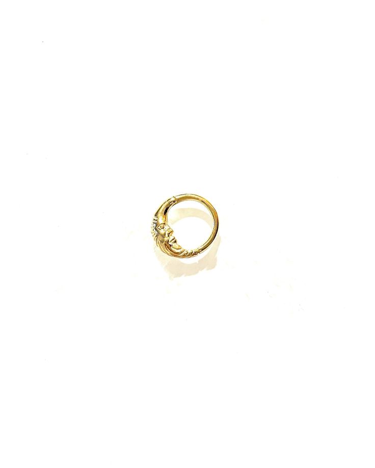 ♥ 8mm 14K & 9K Solid Gold Engraved Moon Daith Ring, 16 Gauge /1,2mm Daith, Daith Piercing, Daith Clicker Earrings, Perfect Gift, Septum Ring ✦ This 14K Solid Gold Engraved  Moon Daith Ring Earring is a perfect gift for yourself or someone you love. Discover all of the Aethalia collection, designed to be worn and treasured for a lifetime. Give some spark to your chic look! Earrings Details : ♥ Metal: 14K Solid Gold  Yellow  Rose  White ♥ Hoop Esoteric Diameter: 8 mm ♥ Wire of clip: ~ 16 Gauge/ 1, Gold Diamond Crescent Rings, Gold Crescent Diamond Rings, Yellow Gold Ring Earrings For Anniversary, Anniversary Yellow Gold Ring Earrings, Fine Jewelry Yellow Gold Crescent Rings, Elegant 14k Gold Nose Ring, Fine Jewelry Crescent-shaped Yellow Gold Rings, Crescent Yellow Gold Ring In Fine Jewelry Style, Fine Jewelry Gold Crescent Ring