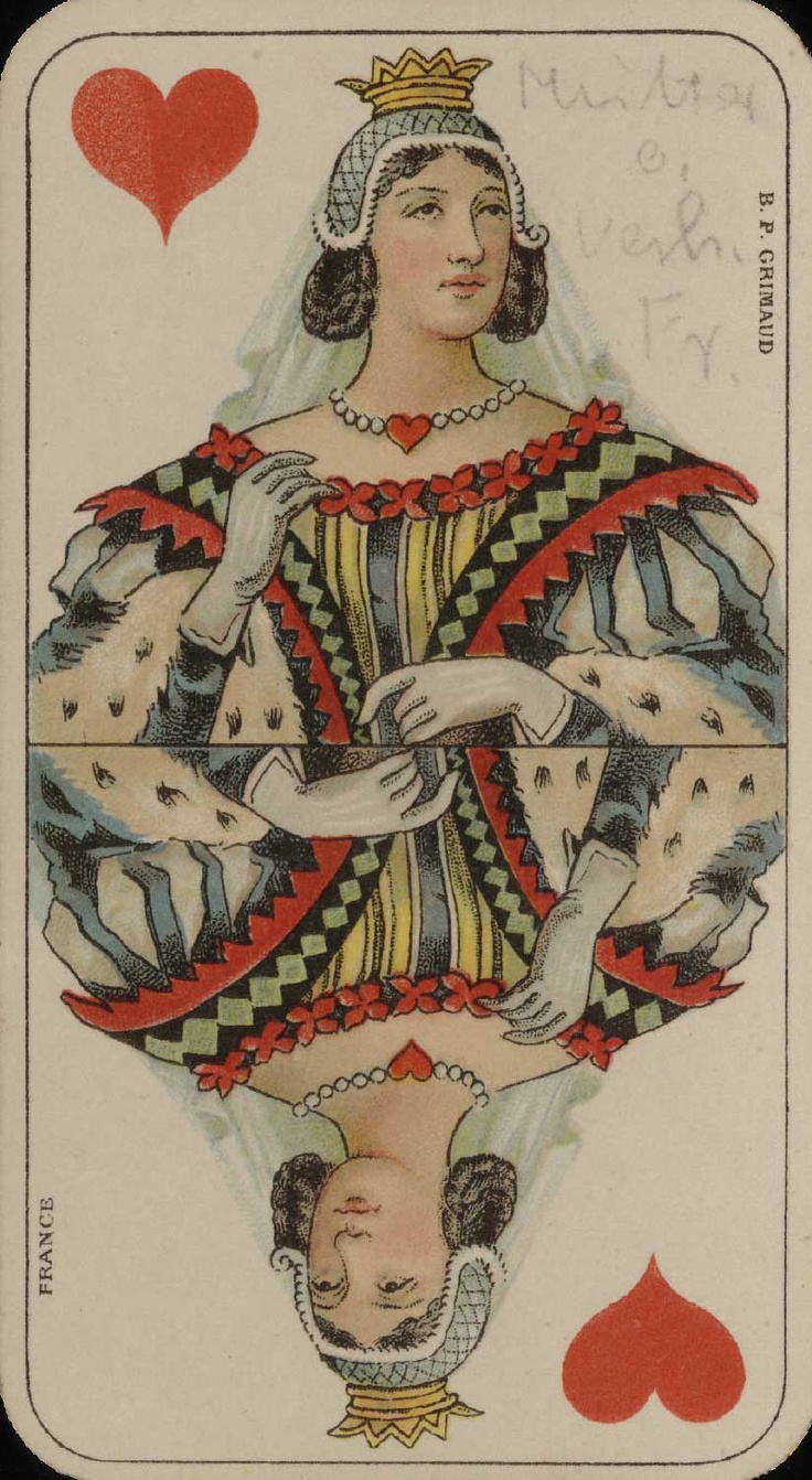 the queen of hearts playing card