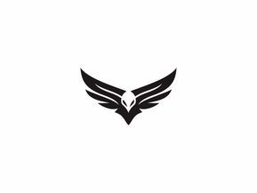 an eagle logo on a white background