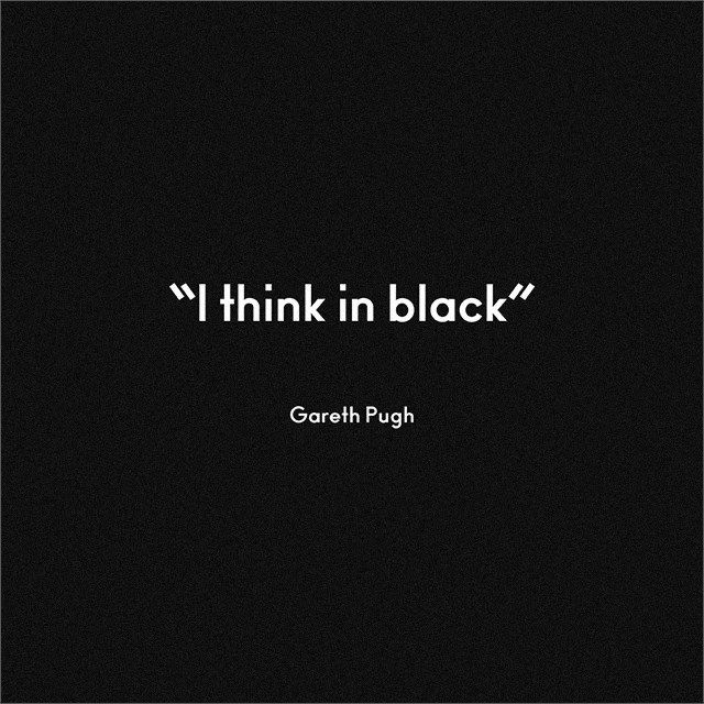 a black and white photo with the words think in black