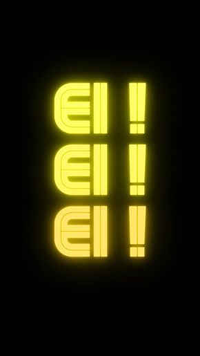 the words glow in yellow against a black background