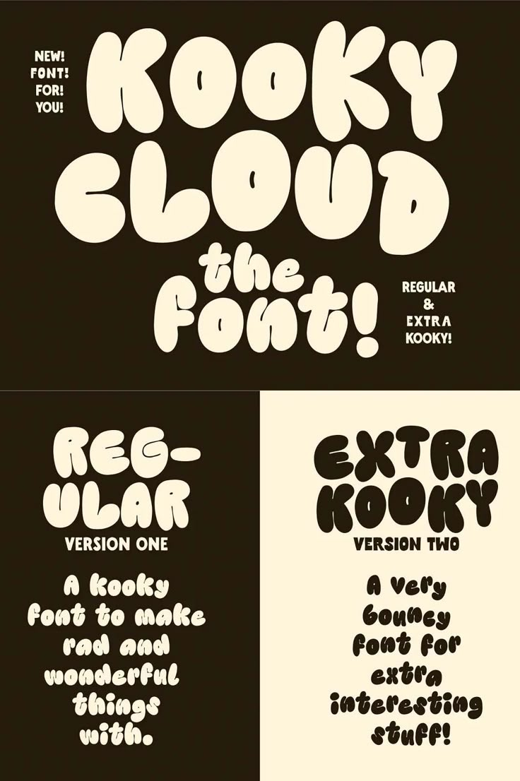 some type of font that is in different colors and sizes, including black and white