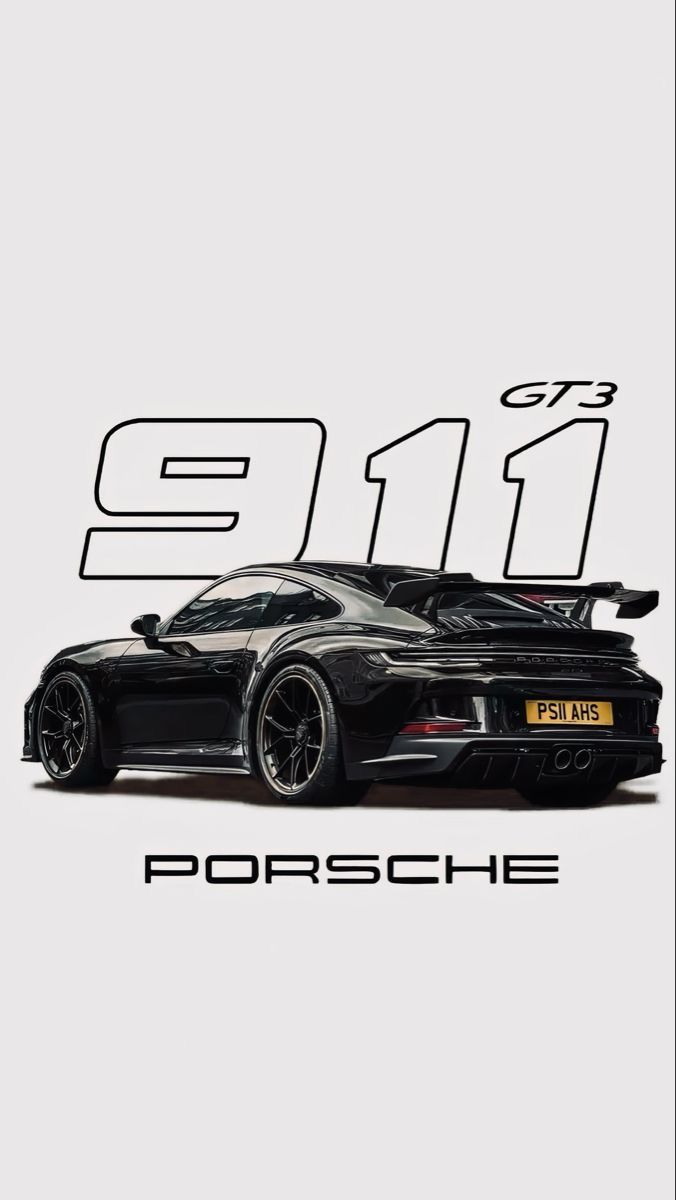 Black Porches Car, Cool Car Wallpapers Iphone, Porche Poster Aesthetic, Porche Car Wallpaper, Porche Posters, Porsche Gt3 Rs Poster, Porsche Lockscreen, Car Wallpaper Porsche, Black Porsche Wallpaper