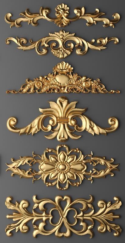 Baroque Decor, Carved Wood Wall Art, Motif Art Deco, Carving Designs, Ornaments Design, Decorative Elements, Architecture Drawing, Rococo, Wood Wall Art