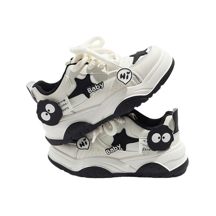 PRICES MAY VARY. Y2K-Inspired Starry Charm: Each pair features eye-catching star details, embracing the Y2K aesthetic for a fun, trendy look that pairs perfectly with any casual outfit. Bonus Adorable Charm Accessory: As a special touch, receive a cute charm to personalize your sneakers, adding an extra layer of playfulness to your footwear. Protective Chunky Big Toe Design: The robust big toe cap not only safeguards your feet from bumps but also contributes to the chunky silhouette, marrying fa Cute Shoes Kawaii, Cute Black Shoes Sneakers, Cute Customized Shoes, Chunky Shoes For Women, Shoe Custom, Aestehtic Shoes, Chunky Shoes Drawing Reference, Big Chunky Shoes, Big Sneakers