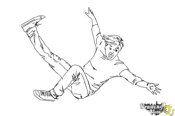 Person Falling Drawing