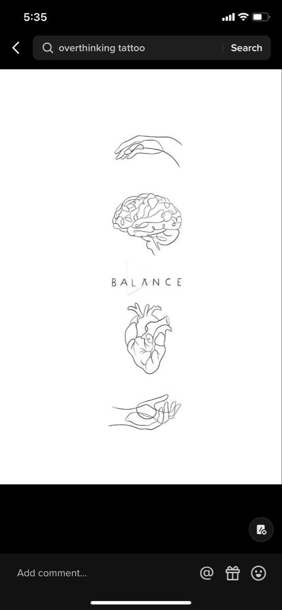 an iphone screen with the words balance and two hands holding a piece of fruit on it