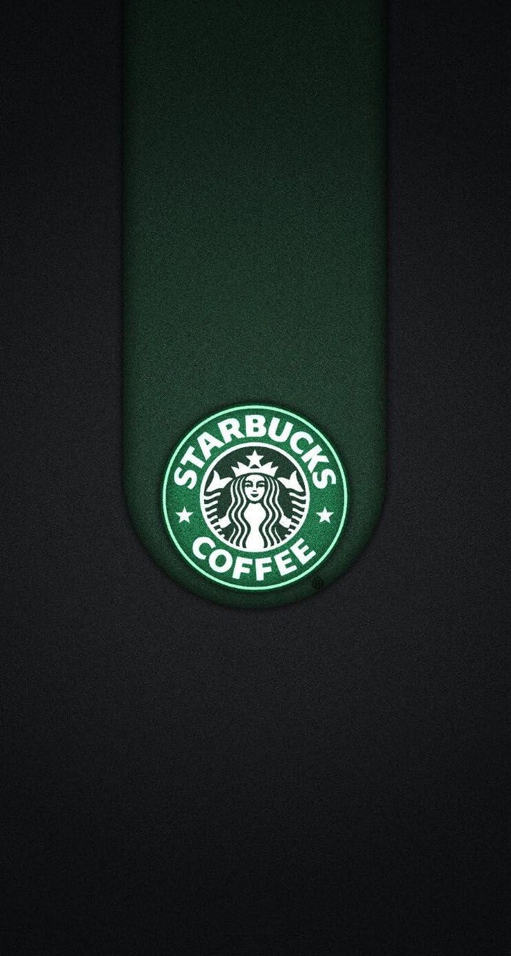 the starbucks logo is lit up on a cell phone case that's green and black