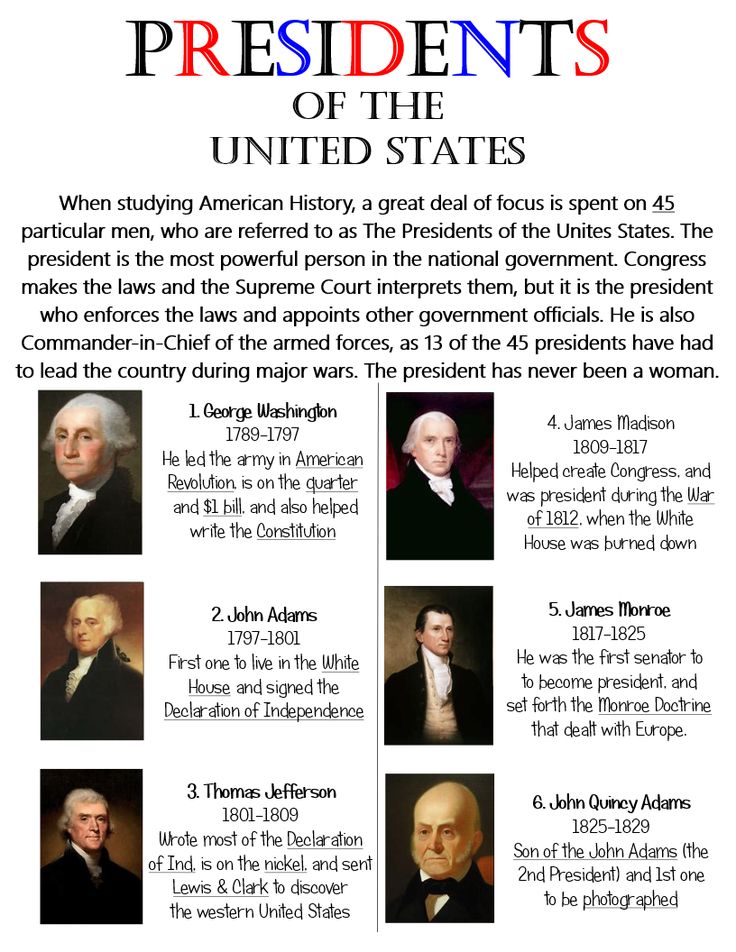 the presidents of the united states are shown in this poster with their names and pictures