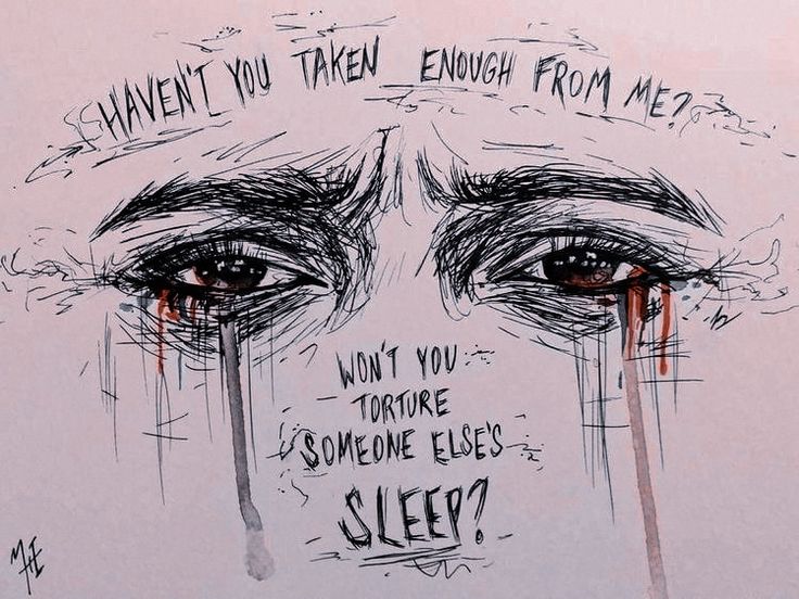 a drawing of someone's eyes with the words, i haven enough from me