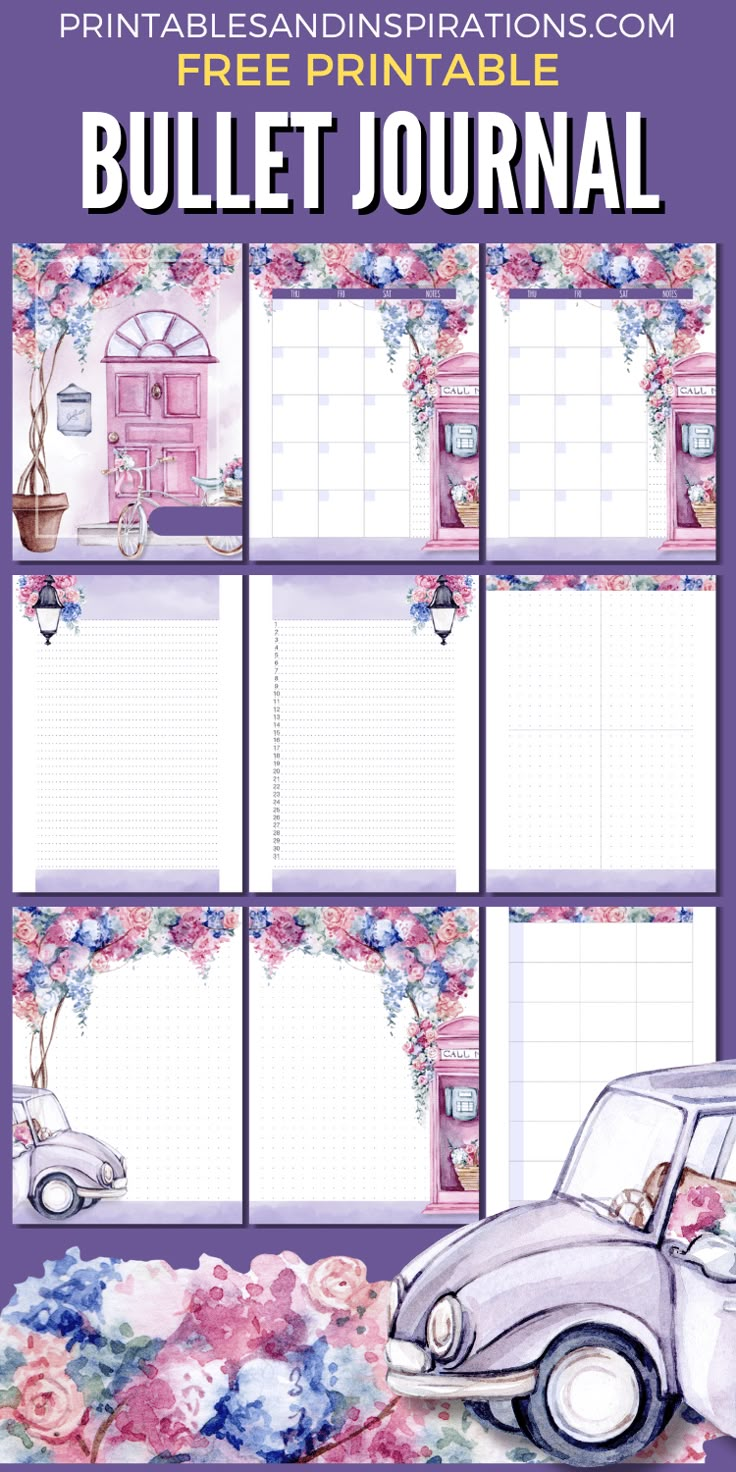 Blooming purple planner template - free printable #printablesandinspirations SEE PREVIOUS POST TO DOWNLOAD MORE PLANNER PAGES Free Planner Printables Templates, 2024 Planner Printable Free, 2024 Planner Template, Planner Dashboard Printable Free, Big Happy Planner Free Printable, 2024 Planner Free, Journal Templates Printable Free, Free Printable Journal Pages Templates, Paper Templates Free Printable Crafts