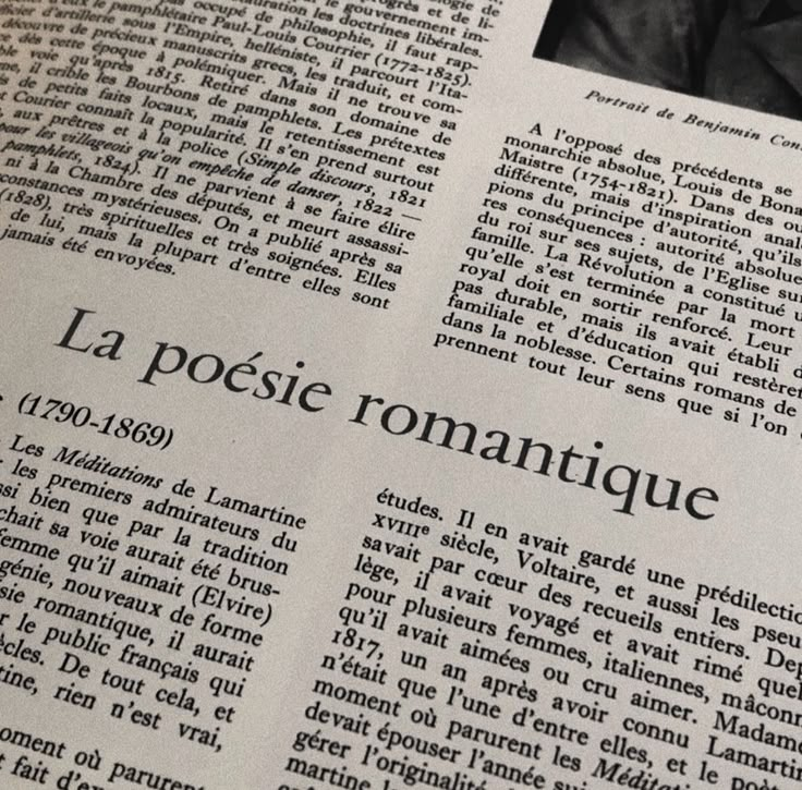 an article in the french newspaper la posie romanique