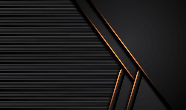 an abstract black and gold background with lines