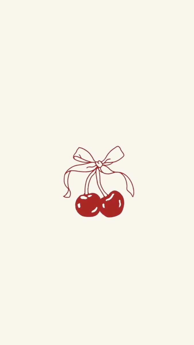 two cherries tied together with a bow