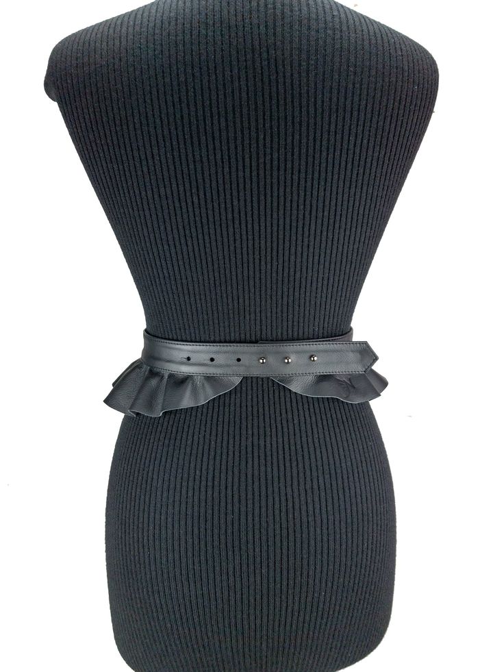 Waist belt with basque ruffle is made of soft lamb leather. This adjustable belt is fastening on back with screw rivets. Rigid belt width 1.25 inches (3.5 cm). The widest part of the frill at the front is 4 inches (10 cm). To order a belt, please measure your waist with a tape measure and select the most appropriate value in the options ALSO! The range of genuine leather is constantly updated. In addition, there are always 1-2 piece's of leather available that are not represented at my shop. So Plus Size Belt, Peplum Belt, Leather Peplum, Plus Size Belts, Waist Corset, Womens Leather Belt, Sleek Dress, Obi Belt, Corset Belt