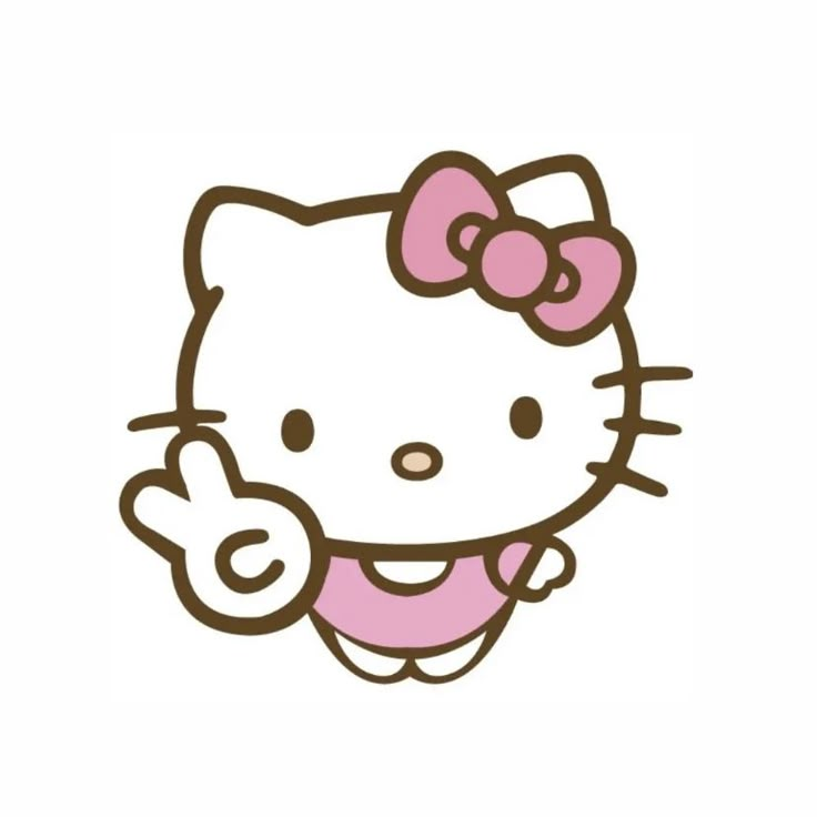 an image of a hello kitty smiling