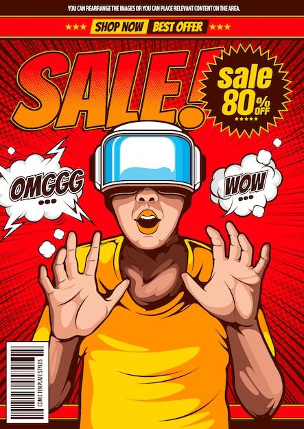 a man wearing a helmet for sale on the cover of a magazine or flyer template