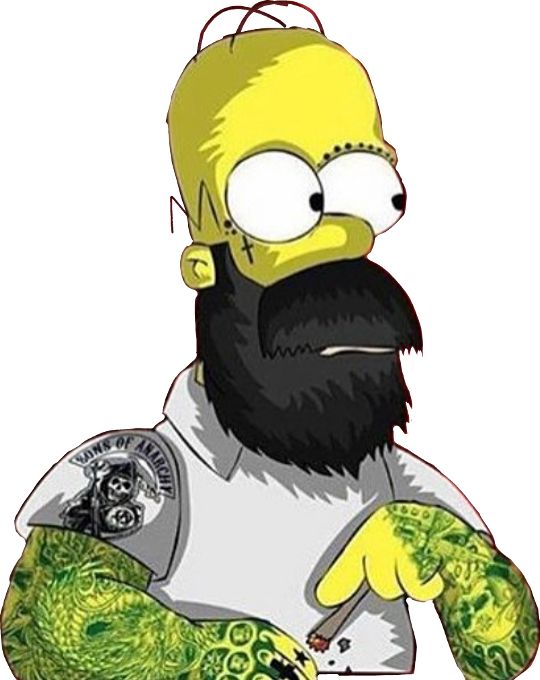 homer simpson beard 267304517012211 by @lobohombre10 in 2023 | Simpsons ...