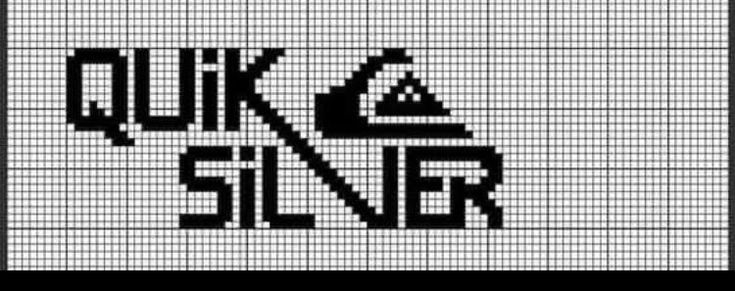 the words quik and silver are shown in black and white, as well as an image