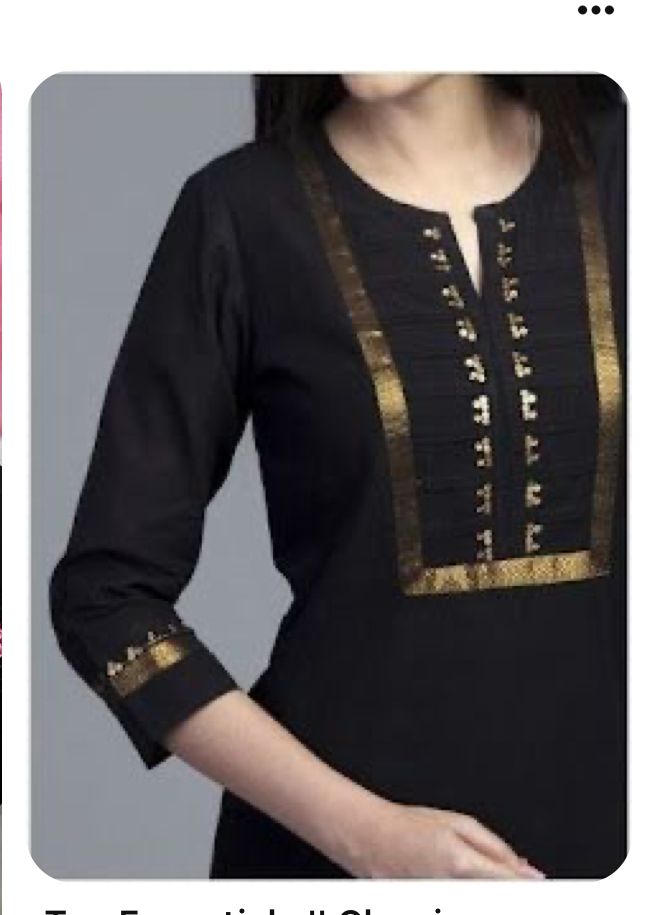 Silk Kurti Designs, Salwar Neck Designs, Neck Patterns, Kurta Patterns, Churidar Designs, Simple Kurta Designs, Simple Kurti Designs, Neck Designs For Suits, Salwar Designs