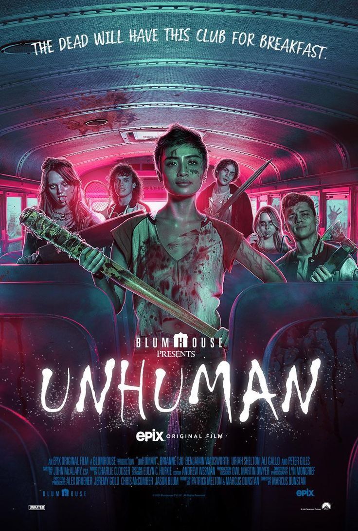 the poster for an upcoming horror film, unhuman starring actors from across the country