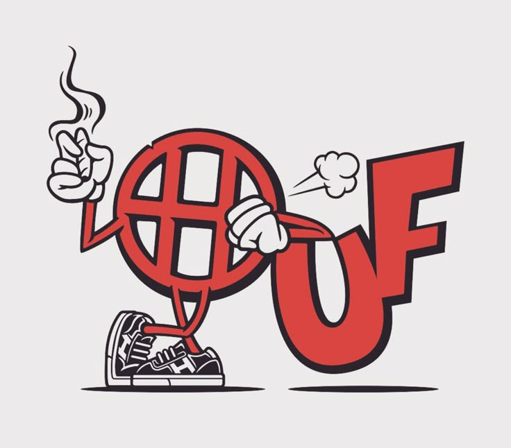 an image of a logo with the letter uf on it's bottom half