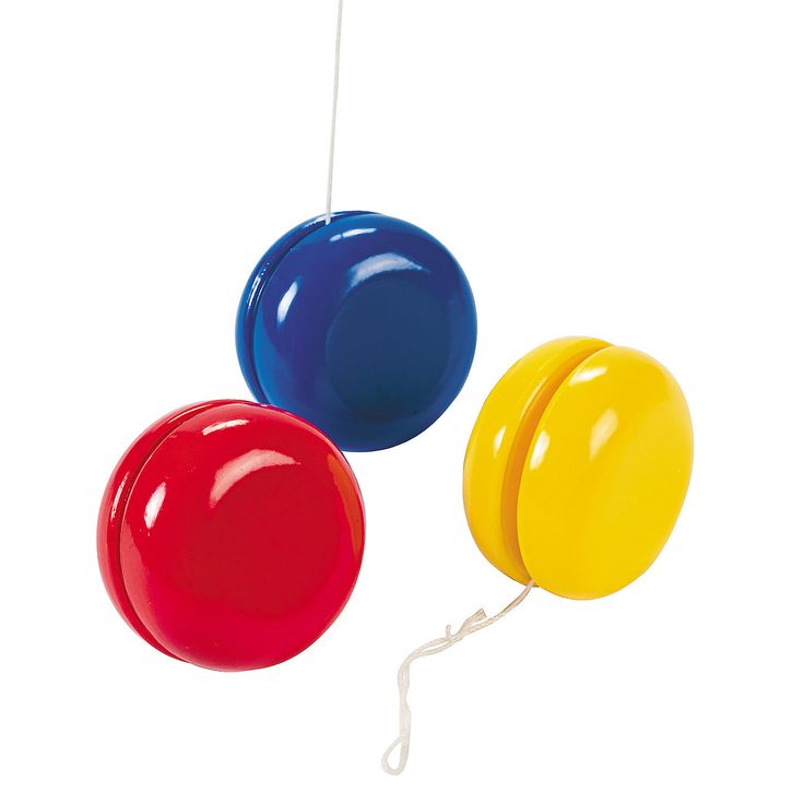 two balloons are attached to a string on a white background, one is red and the other is blue