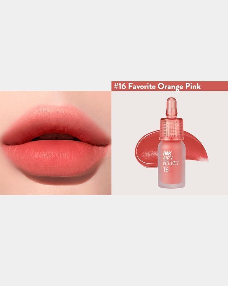 Light Orange Lipstick, Ink Airy Velvet, Cartoon Coral, Blurred Gradient, Peachy Lip, 3 Cartoon, Korean Lips, Colour Making, Muted Red