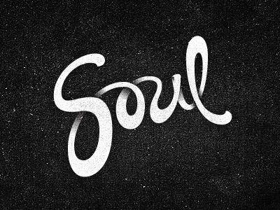 the word soul written in white on a black background