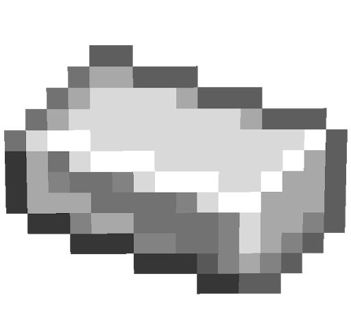 an image of a pixellated object in grey and white