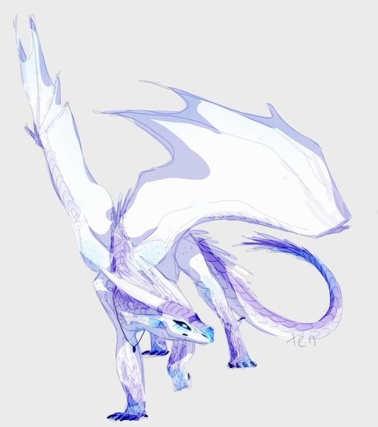 a white and blue dragon is standing on its hind legs