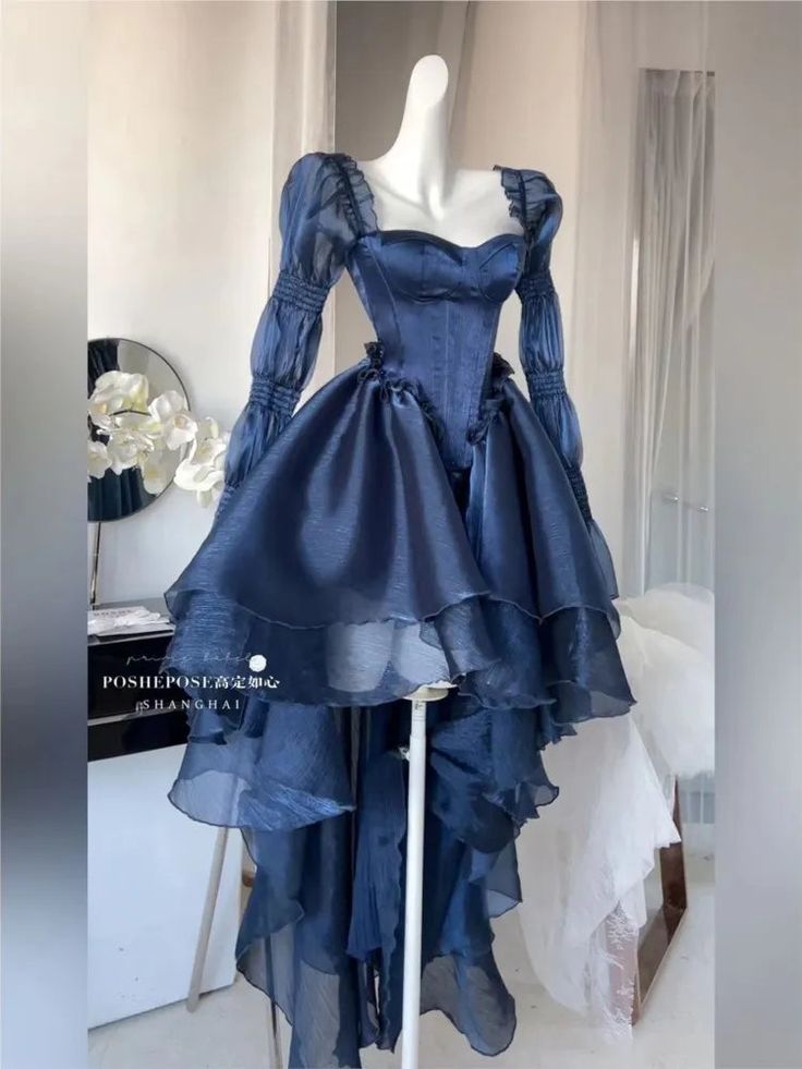 Spring Summer Elegant Off Shoulder Fairy Wedding Dress Female Chic Princess Puff Dress Mesh Birthday Party Outfits For Women SIZE CHART! **Asian size small, please check the size chart carefully. *S：Bust80-84cm Waist64cm fit for the weight 40-50kg *S：Bust31-33in Waist25in fit for the weight 88-110bl *M：Bust84-88cm Waist68cm fit for the weight 50-55kg *M：Bust33-35cm Waist27in fit for the weight 110-121bl *L：Bust88-92cm Waist72cm fit for the weight 55-60kg *L：Bust35-36in Waist29in fit for the weig Blue Dresses For Women, Detail Couture, Party Outfits For Women, Puff Dress, Prom Dress Inspiration, Pretty Prom Dresses, Fairytale Dress, White Off Shoulder, Fairy Dress