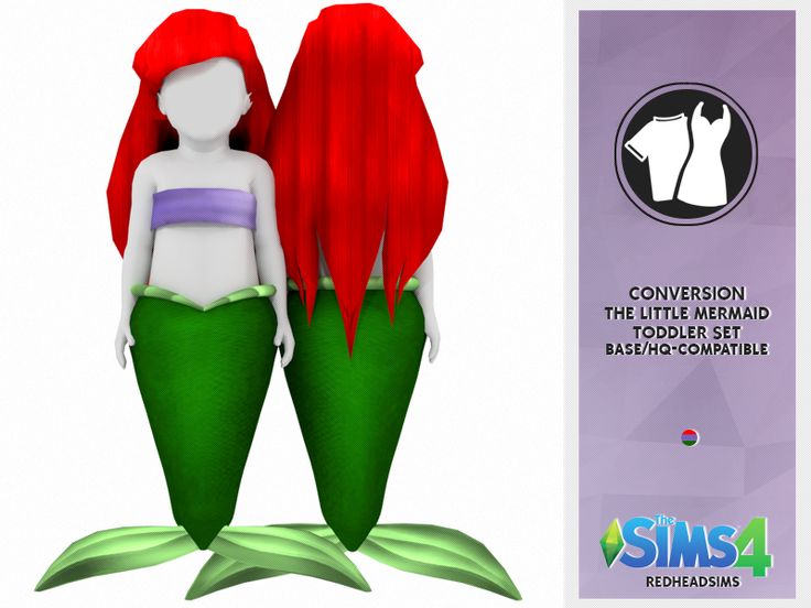 an image of two mermaids with red hair and green tailing standing next to each other