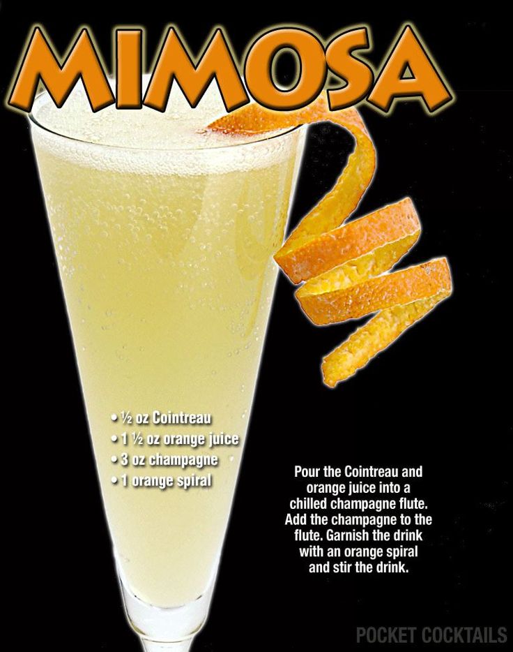 an advertisement for mimosa with orange peels