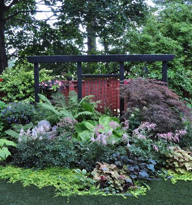 a garden filled with lots of different types of plants